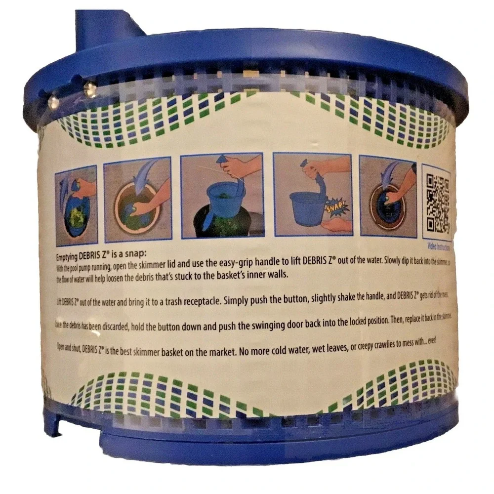 Debris Z B152 Quick Release Skimmer Basket Blue for Hayward 1080 SP1080 SP1082